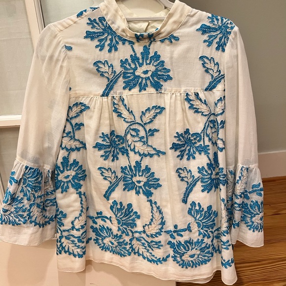 ANNA SUI Embroidered Top - Sz Medium - Picture 1 of 7